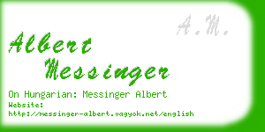 albert messinger business card